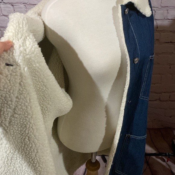 Faux shearlings denim jacket - Picture 6 of 6